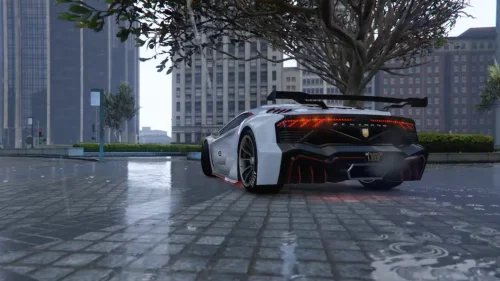 GTA Zentorno in Rain – Realistic 4K Live Wallpaper with Rain Animation