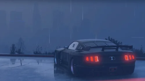 Ford GT Gloomy City 4K Animated Live Wallpaper | Grand Theft Auto V Rainy Night