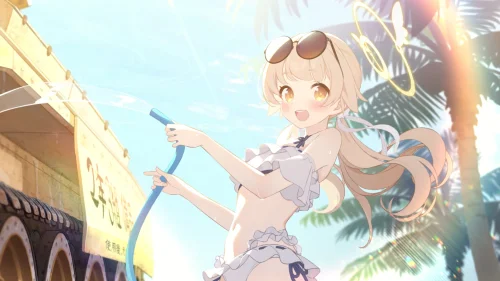 Ajitani Hifumi Swimsuit – 4K Blue Archive Live Wallpaper Download for a Summer Vibe