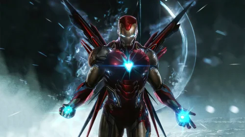 Iron Man Infinity Armor – 4K live wallpaper with repulsors and nanotech wings