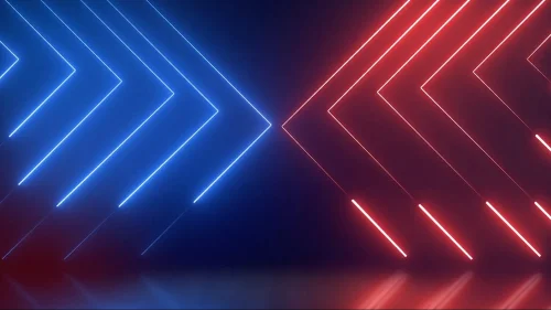 Blue and red neon lines 4K live wallpaper – glowing futuristic animation
