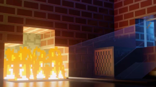 Minecraft Cozy Fire Live Wallpaper | 4K Pixel Art and Warm Glow
