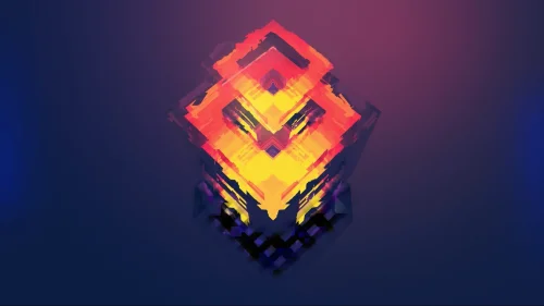 Neon Geometric Abstract Live Wallpaper – Animated Minimal Glow