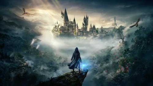 Hogwarts Legacy 4K live wallpaper – wizard and castle in magical setting