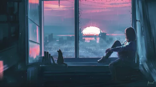 Chill and study 4K live wallpaper – relaxing lo-fi animation for focus and calm