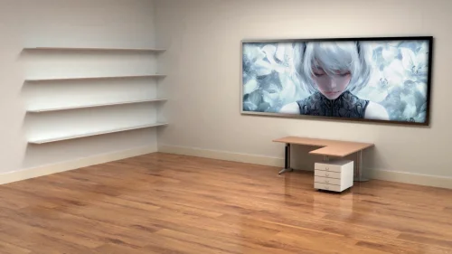 Futuristic anime live wallpaper in 4K screen room aesthetic