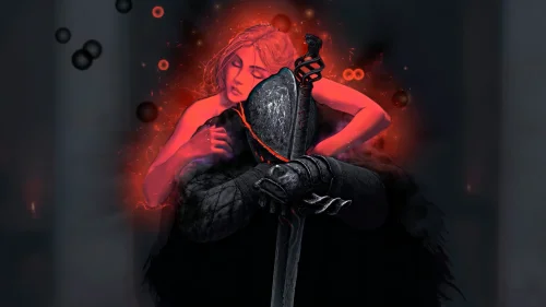 Vanquished knight 4K live wallpaper – Dark Souls-inspired fantasy scene