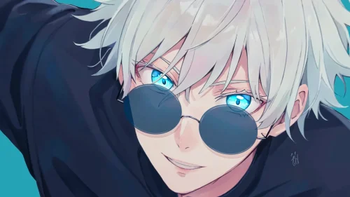 Satoru Gojo 4K live wallpaper – anime scene with sunglasses and stylish pose