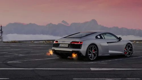 Audi R8 4K live wallpaper – animated luxury car in soft morning light