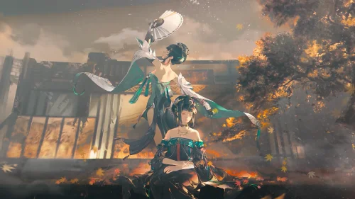 Autumn Spirit Dance: Anime Live Wallpaper