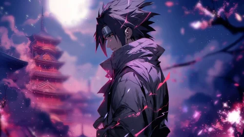 Sasuke Uchiha – Moonlit Ronin 4K Anime Live Wallpaper