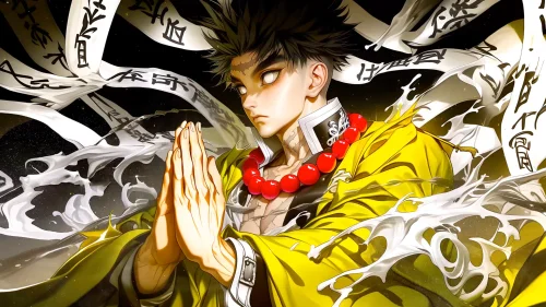 Gyomei Himejima Live Wallpaper – The Stone Hashira in a Moment of Power