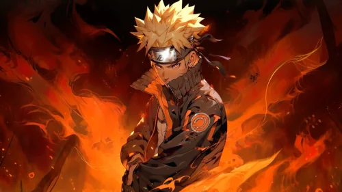 Naruto in Flames – Epic Animated Live Wallpaper for Desktop