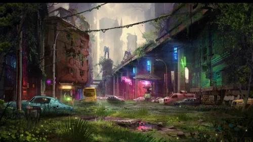 Urban Afterlife – Overgrown City of the Future Live Wallpaper