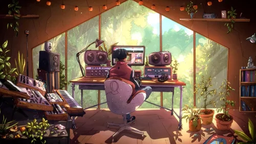 Lo-fi Studio Animated Wallpaper – Desktop Live Background for PC in 4K