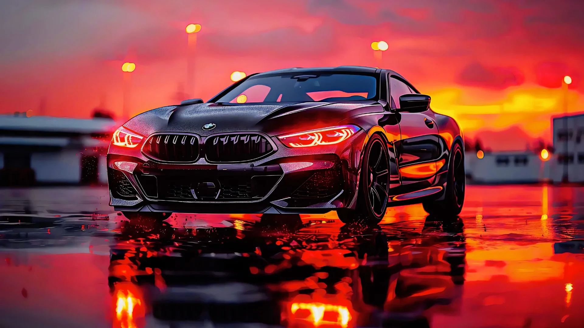 BMW M5 F90 Sunset live wallpaper for desktop