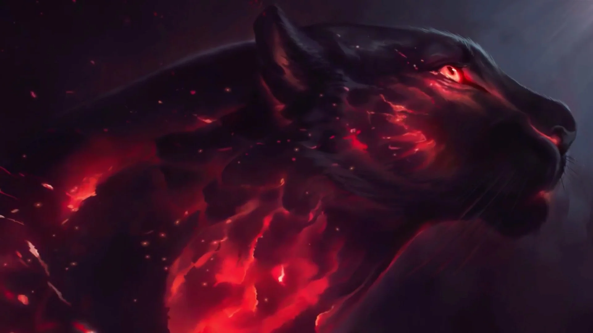 Fierce Ember Panther live wallpaper for desktop