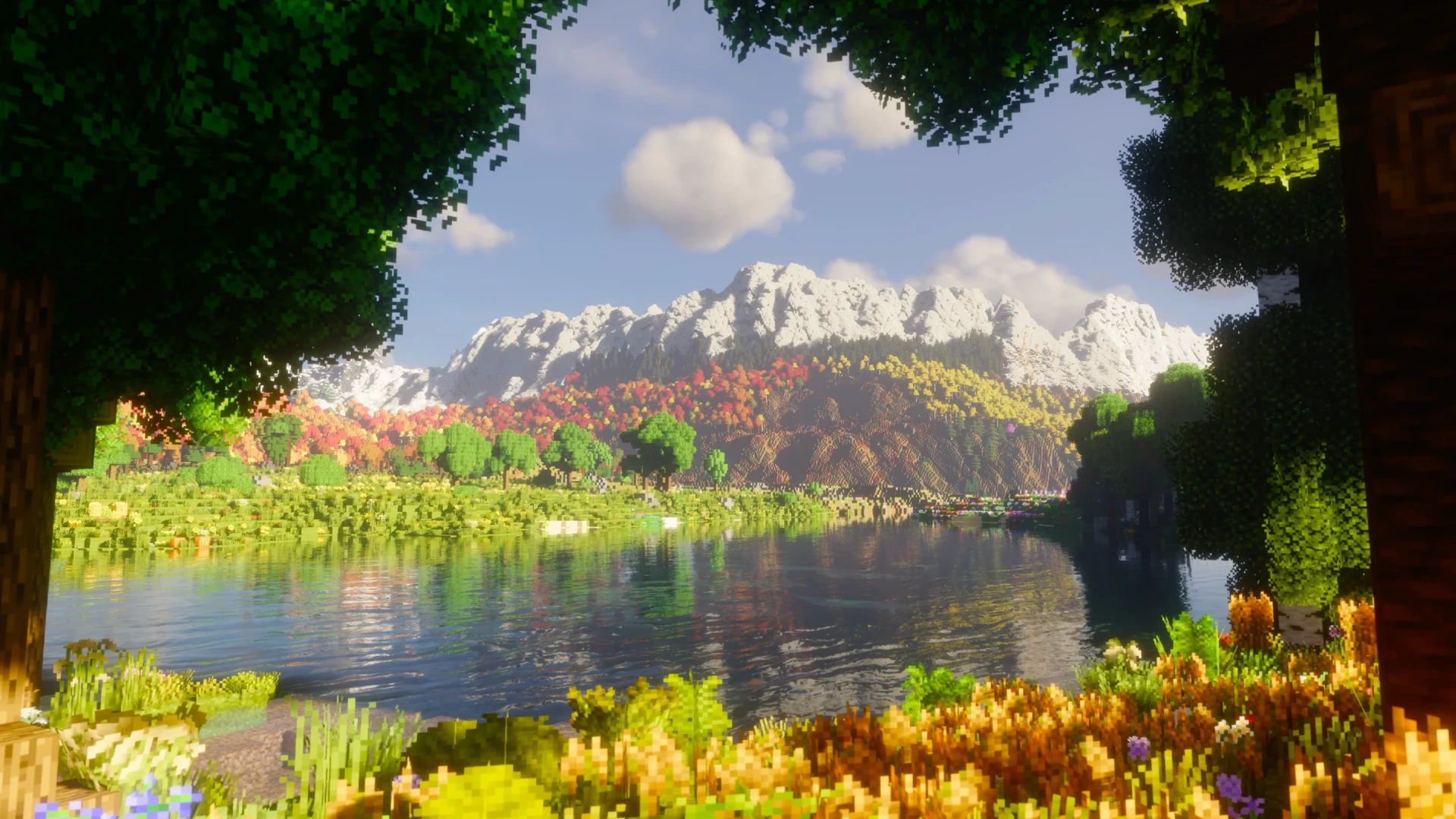 Minecraft's Hidden Valley live wallpaper for desktop