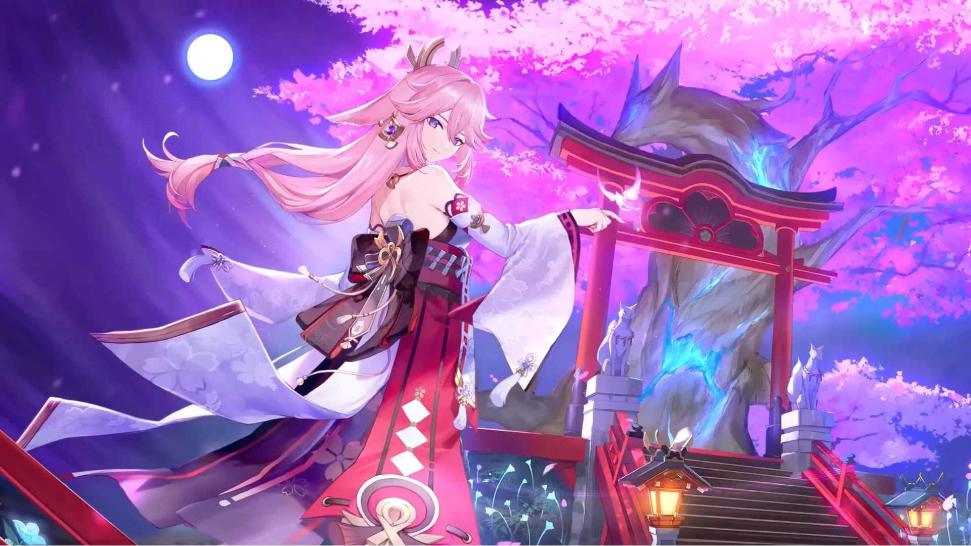 Yae Miko - Genshin Impact live wallpaper for desktop