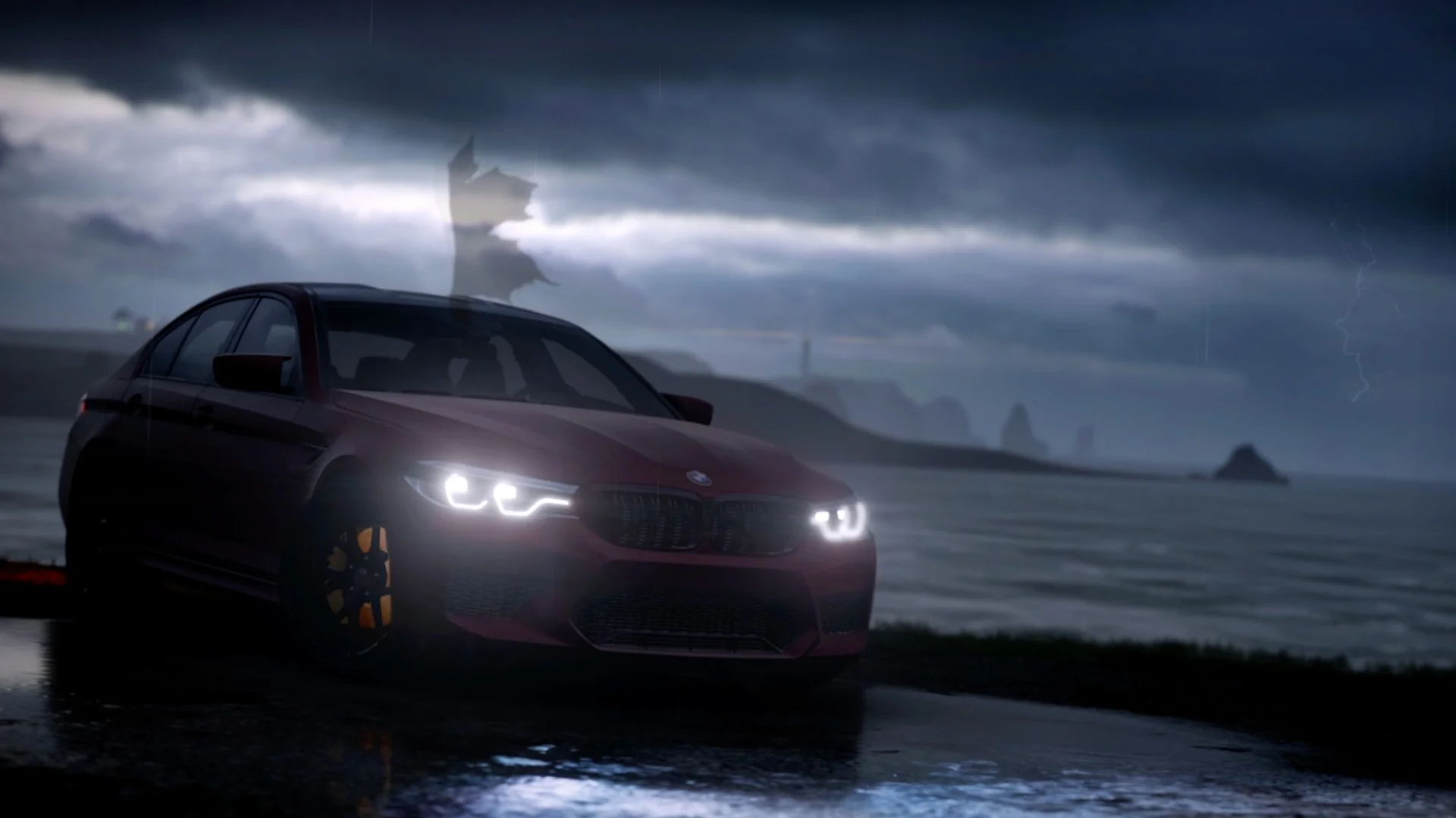 BMW M5 F90 Red live wallpaper for desktop