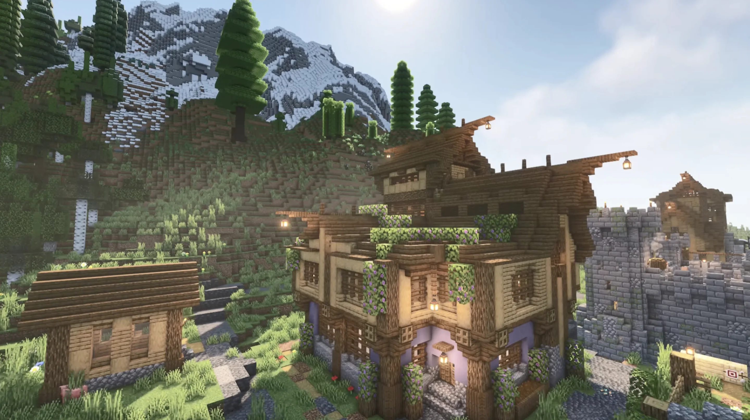 Minecraft House live wallpaper for desktop