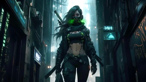 Cyberpunk Girl Download Live Wallpaper