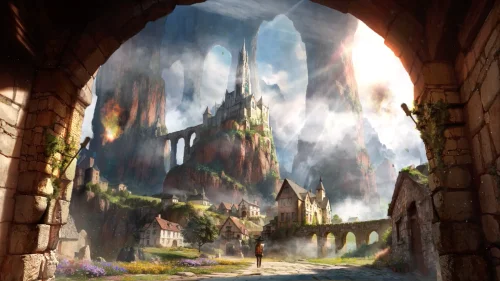 Traveller and Secret Village Download Live Wallpaper
