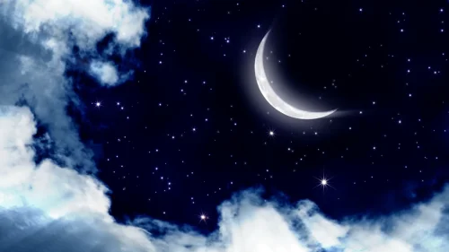 Moon and Stars in the Sky Download Live Wallpaper