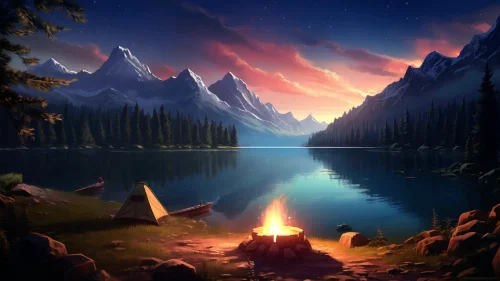Lake and Stars Download Live Wallpaper