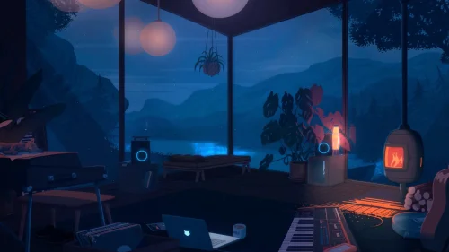 White Oak Night Snow Download Live Wallpaper