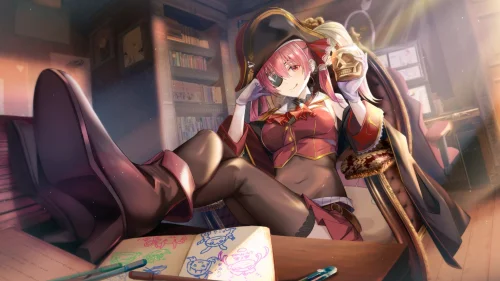 Houshou Marine - The Pirate Captain’s Secret Chamber Download Live Wallpaper