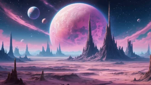 Purple Planet With Moon Download Live Wallpaper