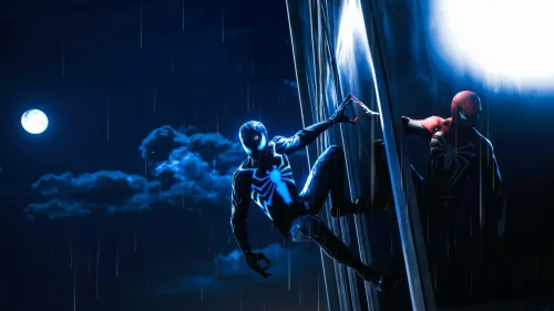Spider Man Symbiote Night Rain Download Live Wallpaper