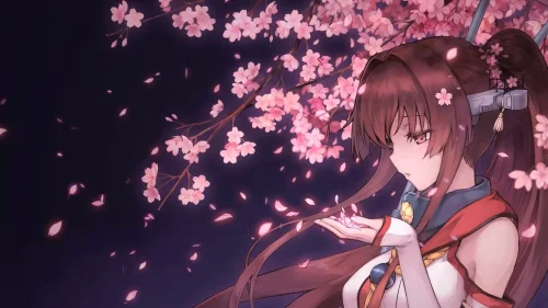 Romantic Sakura Girl Download Live Wallpaper