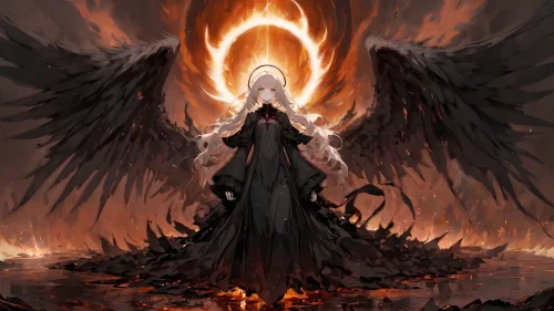 Dark Angel of Fire Download Live Wallpaper