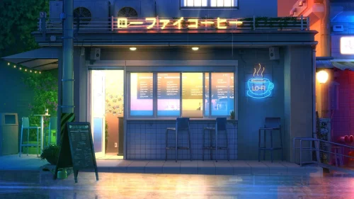 Cafetería Lo-fi Descargar Fondo animado