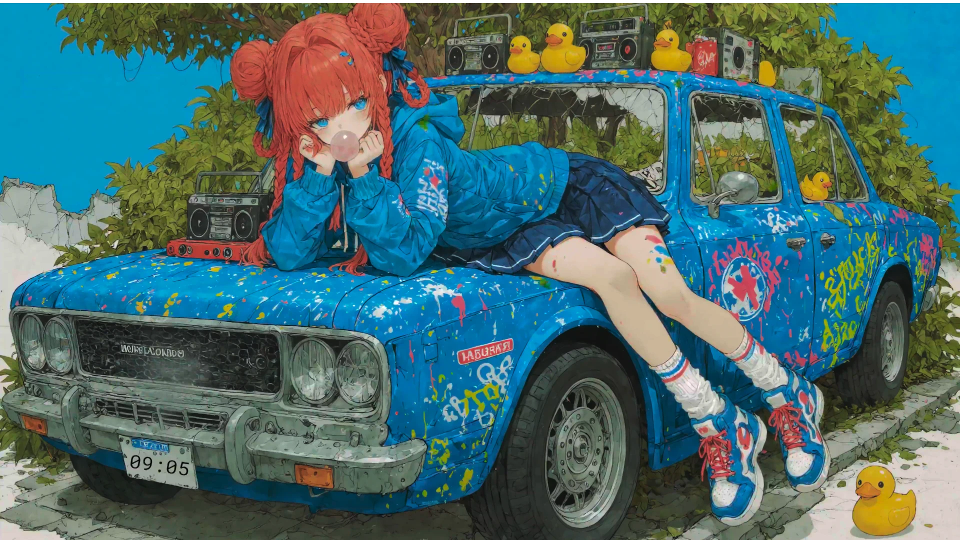 Retro Beats et vibes ludiques live wallpaper for desktop