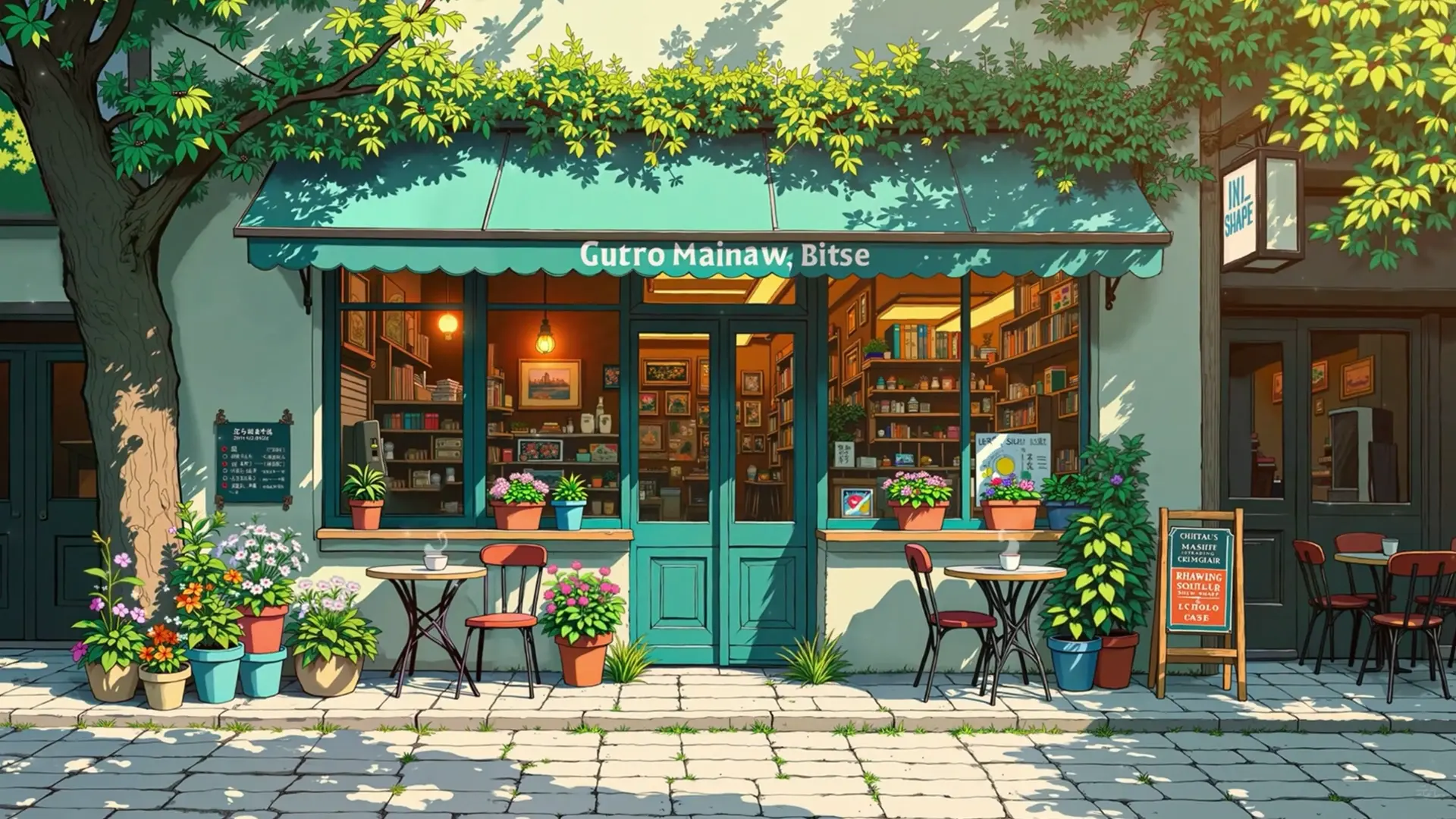 Lo-Fi Café live wallpaper for desktop