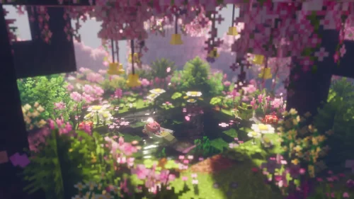 Minecraft Blossom Garden Download Live Wallpaper