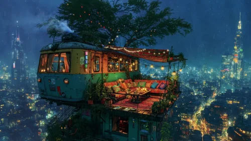 Cozy Lo-Fi Treehouse Download Live Wallpaper