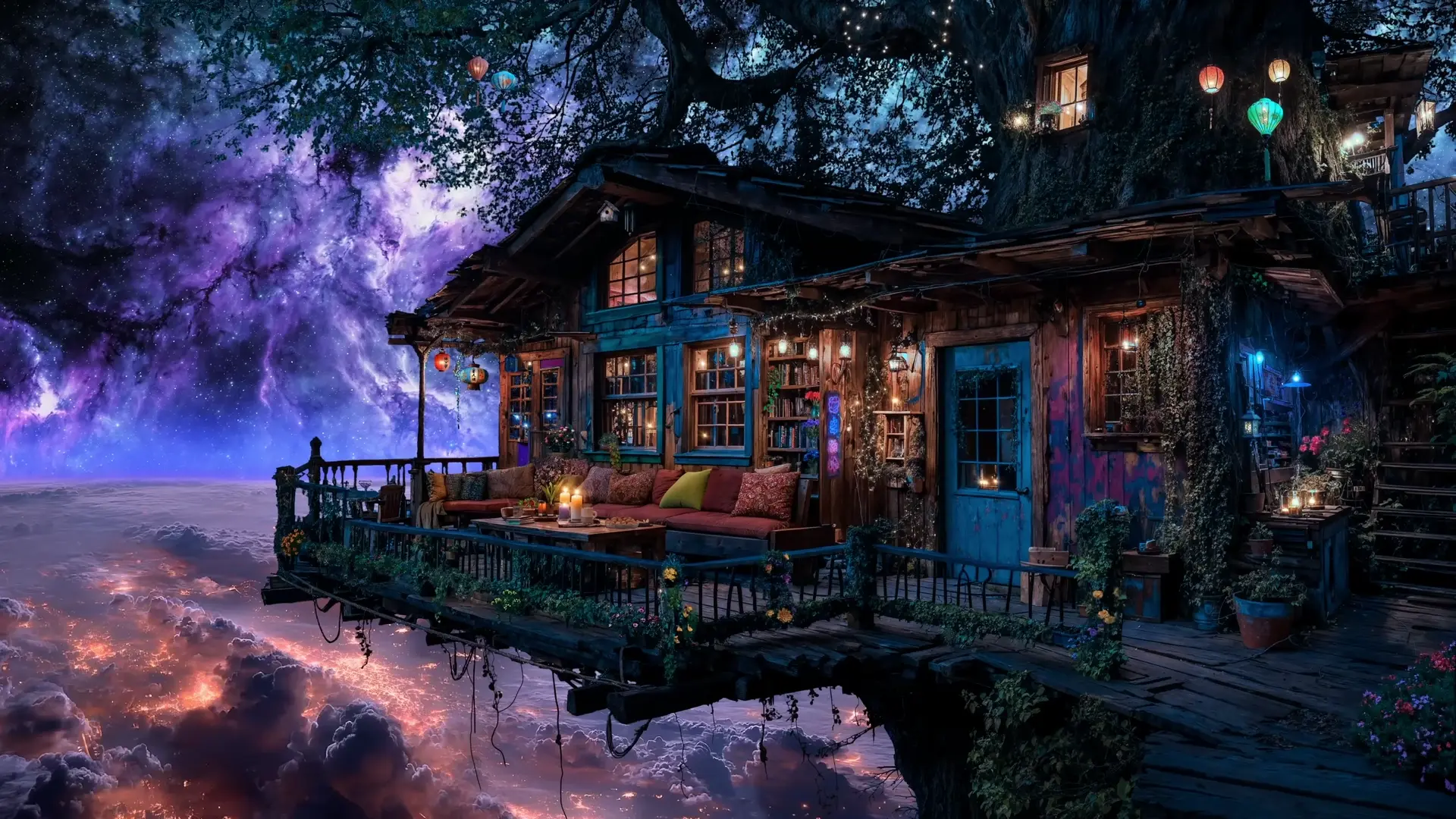 House in Space live wallpaper for desktop