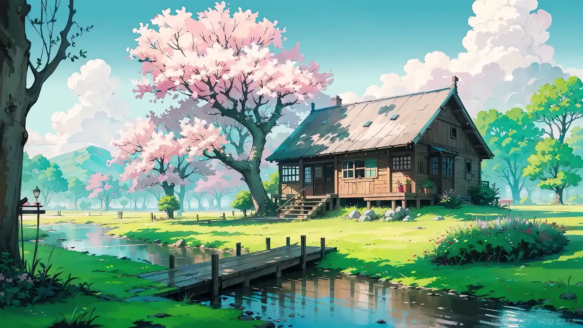 Spring Lofi live wallpaper for desktop