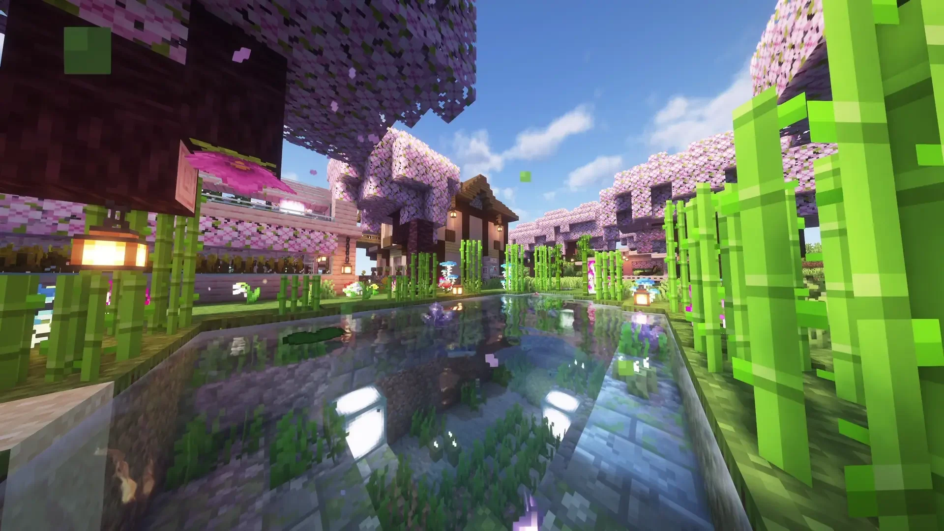 Minecraft Sakura Oasis live wallpaper for desktop