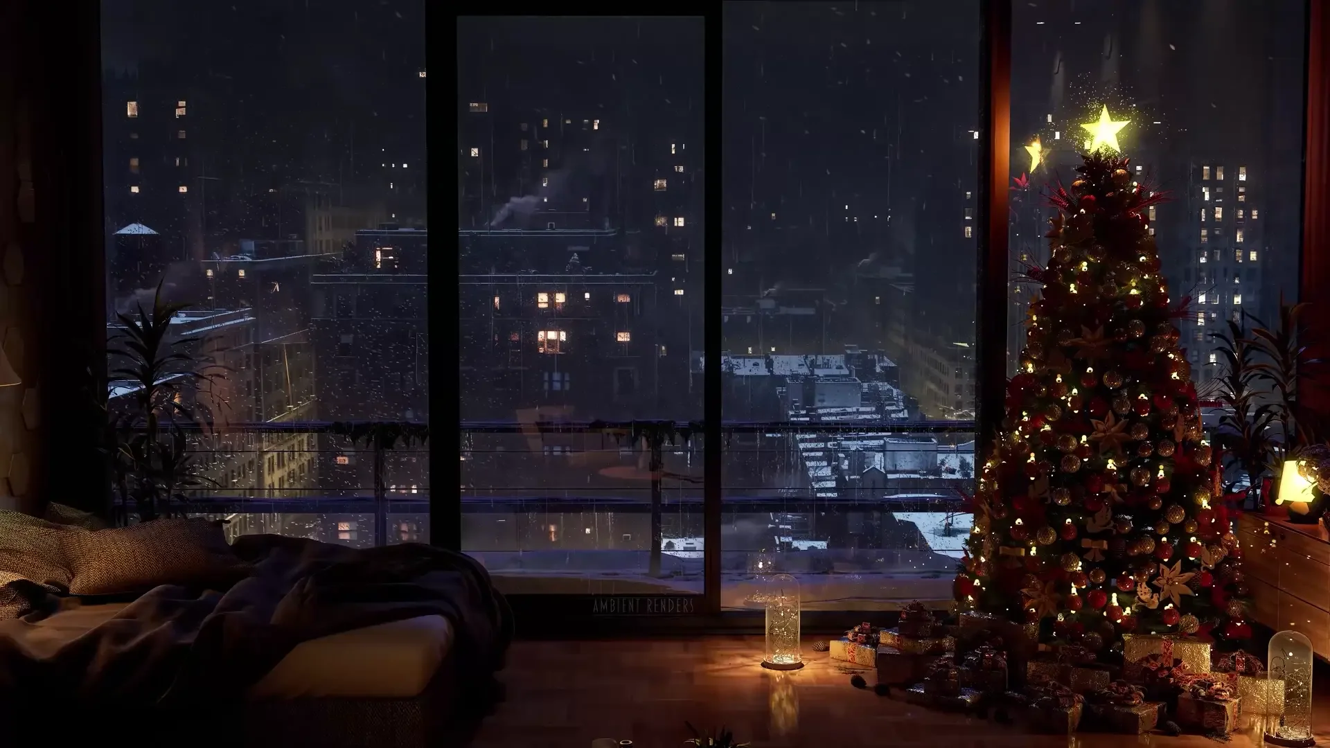 Cozy Winter Night live wallpaper for desktop