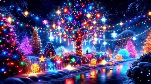 Magic of the Holiday Lights Download Live Wallpaper