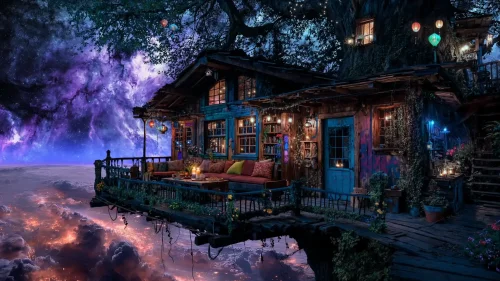 House in Space Download Live Wallpaper