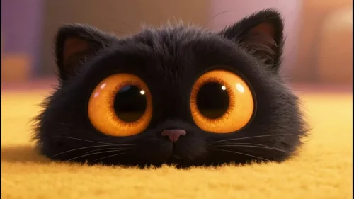 Cute Black Cat Download Live Wallpaper