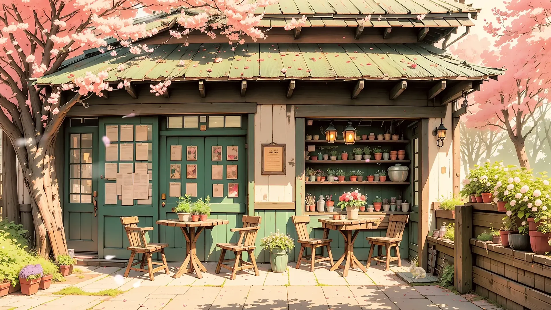 Petals & Coffee live wallpaper for desktop