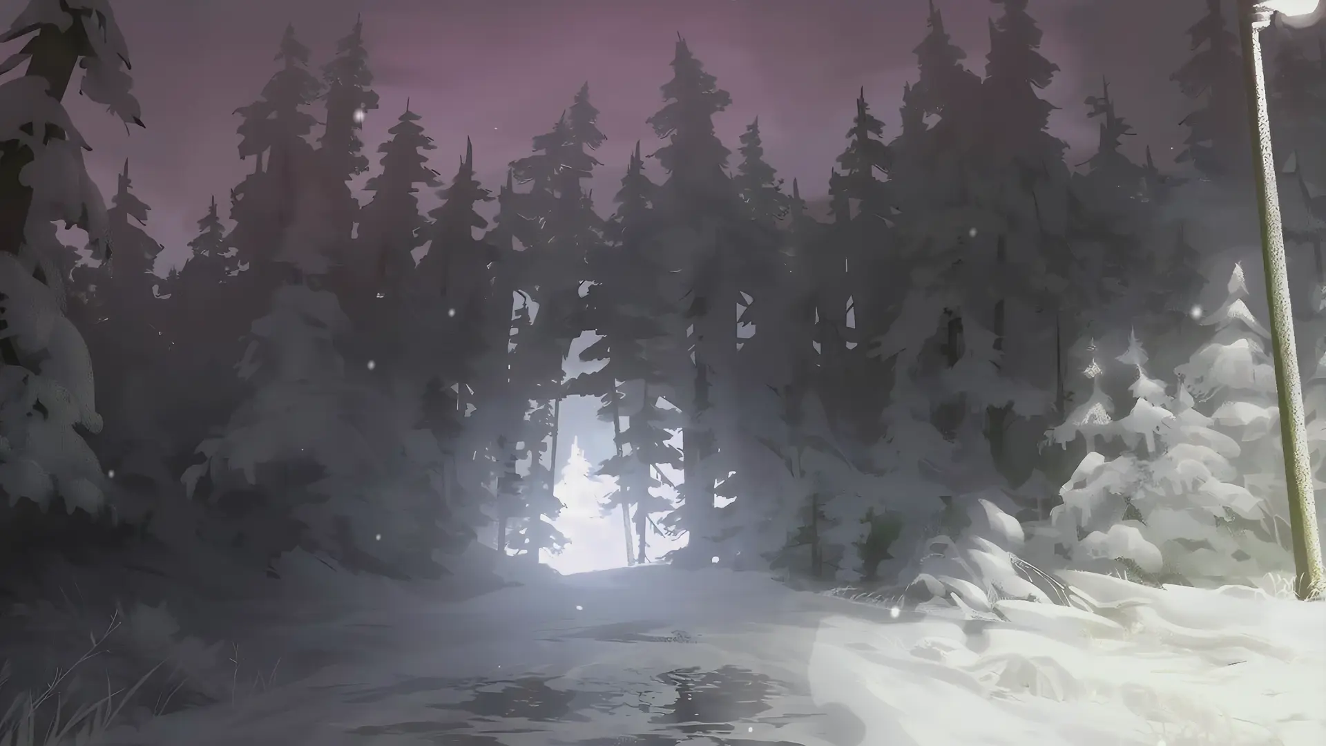 Wintry Forest Trail live wallpaper for desktop