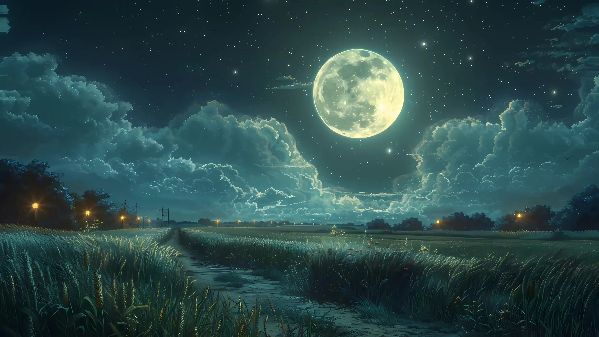 Moonlit Fields live wallpaper for desktop